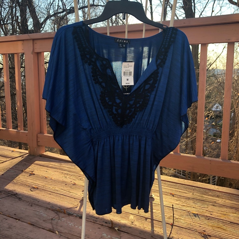 Brand New Stylish CHIME Blue Blouse